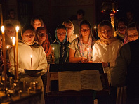 Ночная литургия в Годеново в мае