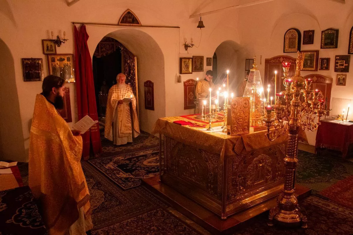 Ночная литургия Вербное Воскресение 